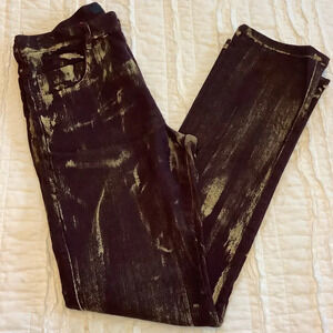 Dextee Brown & Gold 5 Pocket Jeans Sz-26